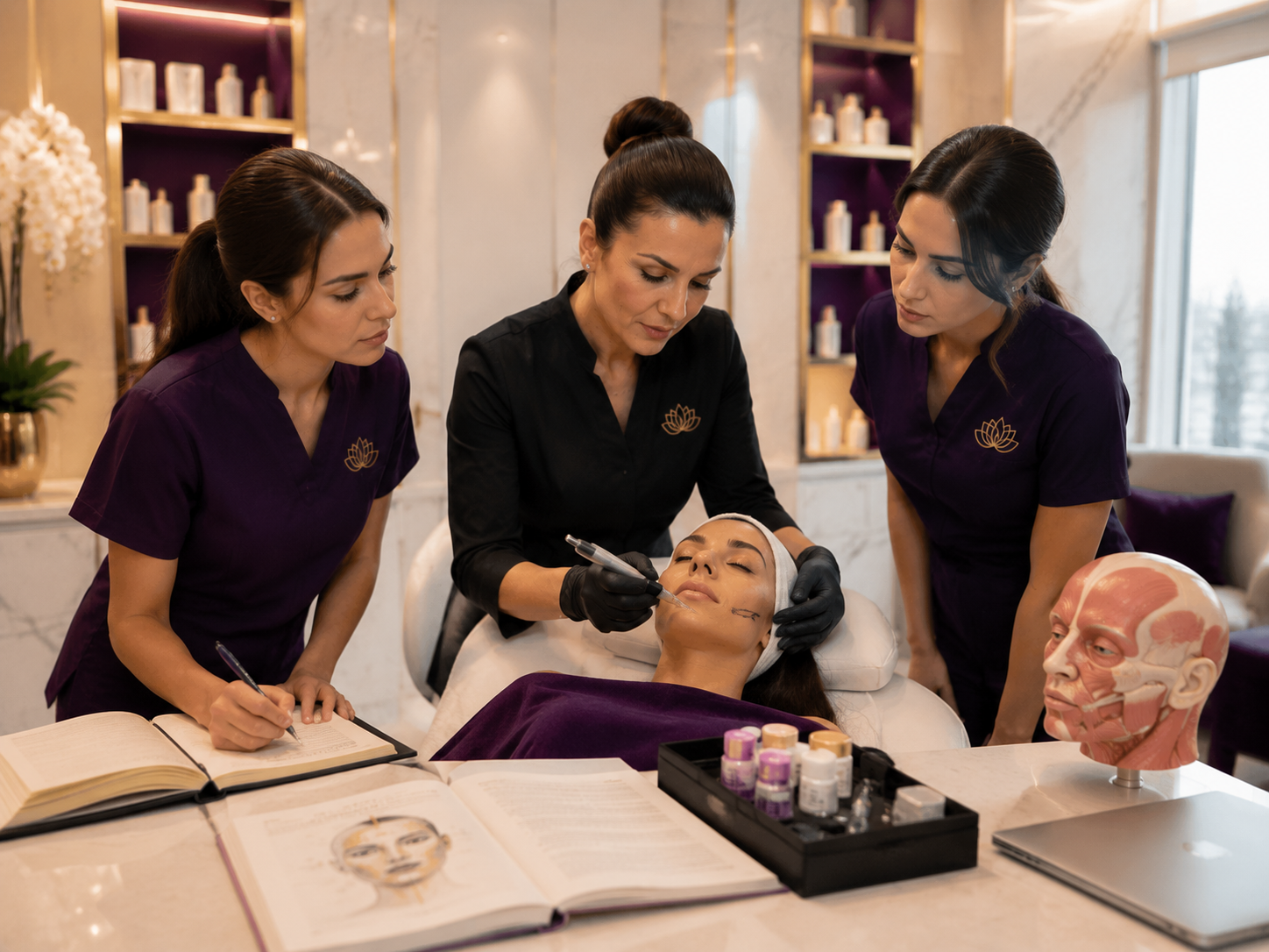 Home 3 Hands-on advanced aesthetics treatment training on a live model in London